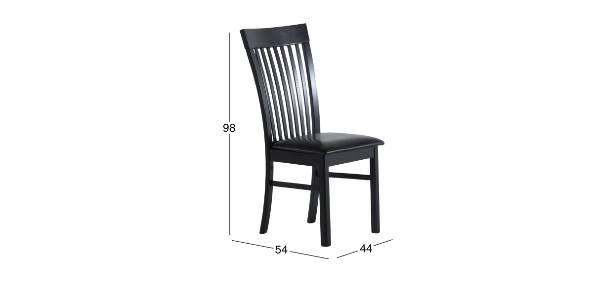 Juego de 2 Sillas Kardian Negro