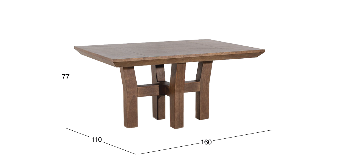 Mesa Comedor 160 x 100 cm Kansas Café