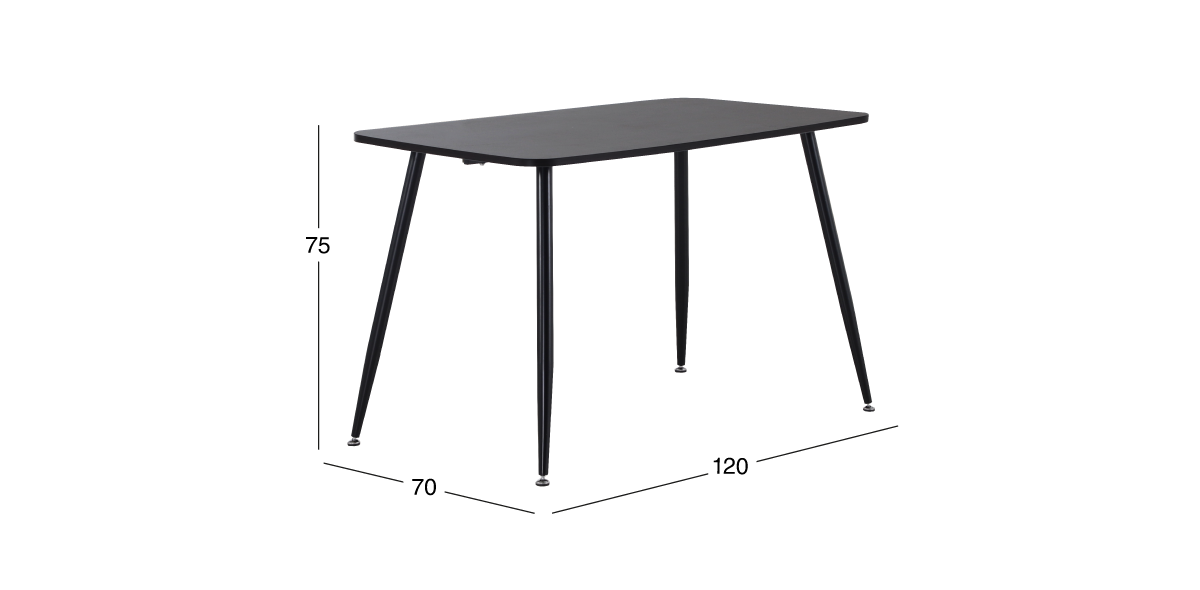 Mesa Comedor 120 cm Murcia Café Oscuro