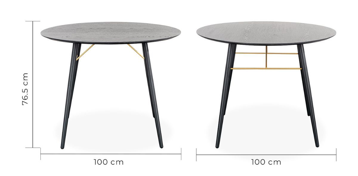Mesa Comedor Redonda Onno Negro