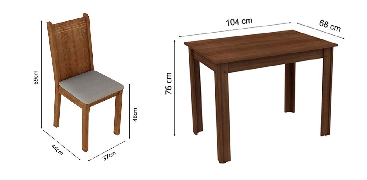 Comedor Rectangular Rute Café 5 Piezas