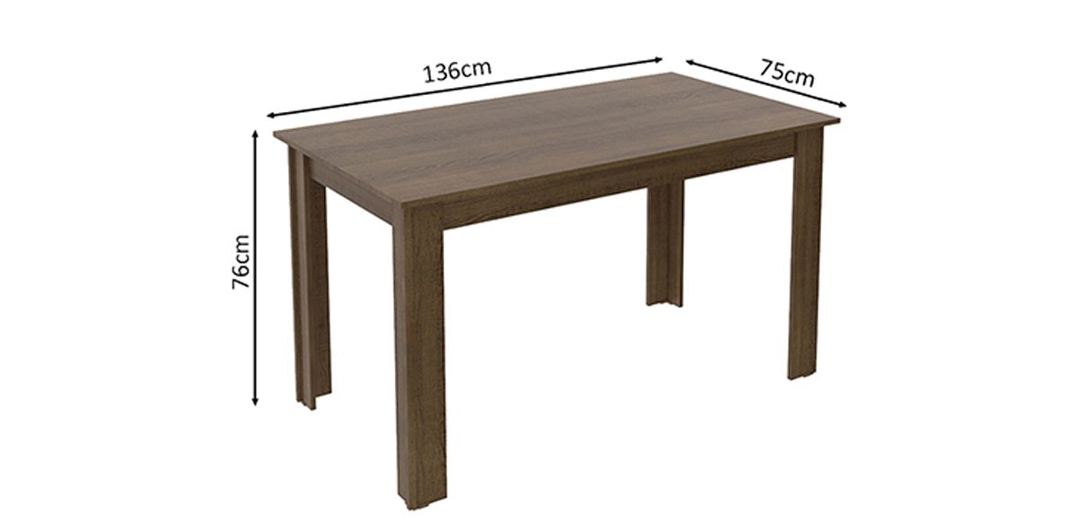Comedor Rectangular Bahamas Café 7 Piezas I