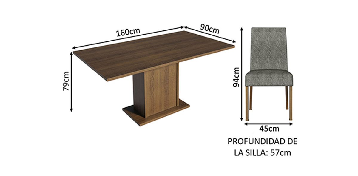 Comedor Renata Café 7 Piezas II