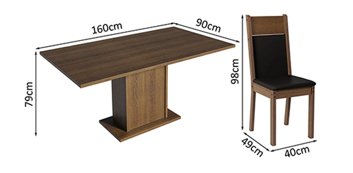 Comedor Augusta Negro 7 Piezas