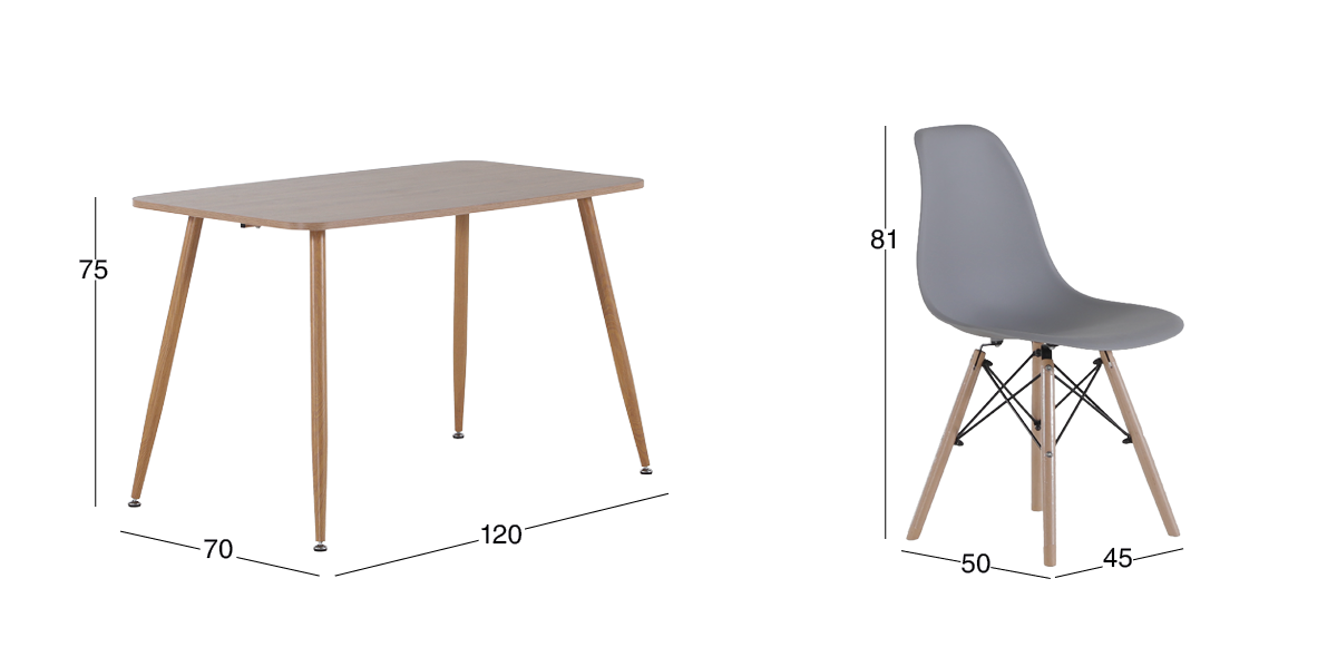 Comedor Murcia Café con 4 Sillas Atlas In Morado