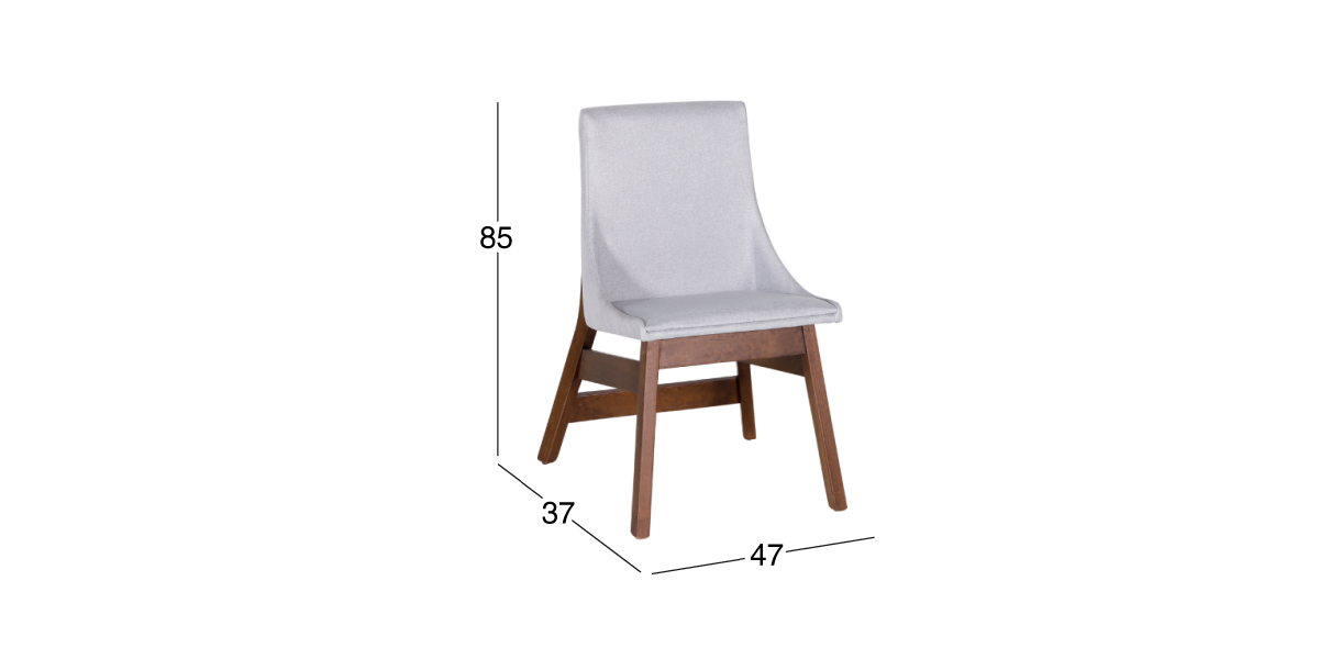 Juego de 2 Sillas Odette Gris