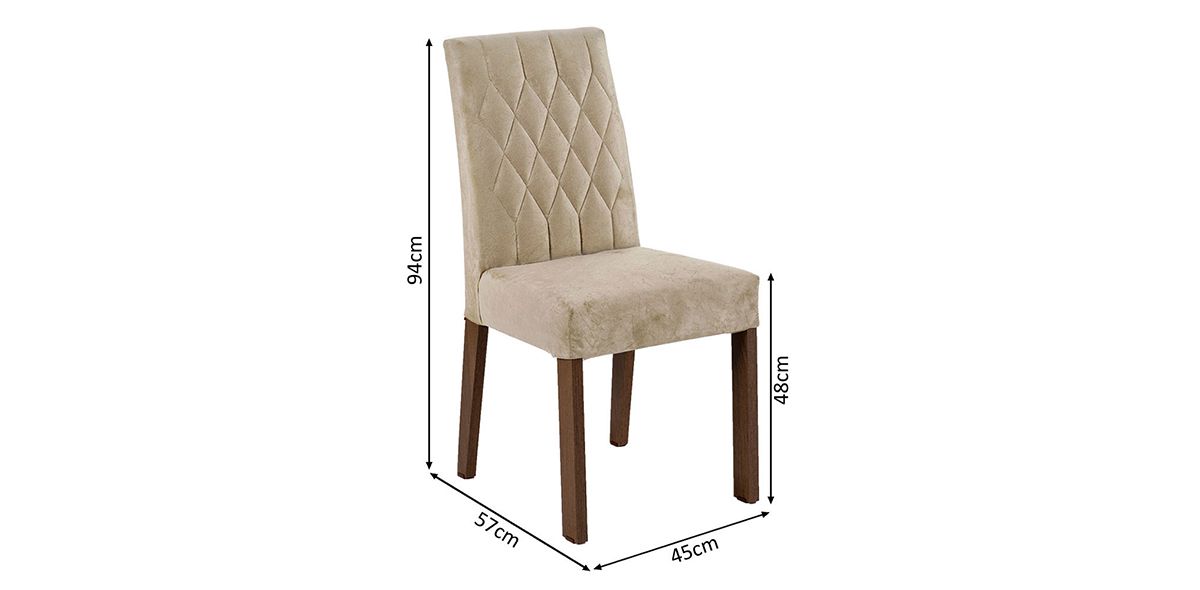 Juego de 2 Sillas Imperial Beige