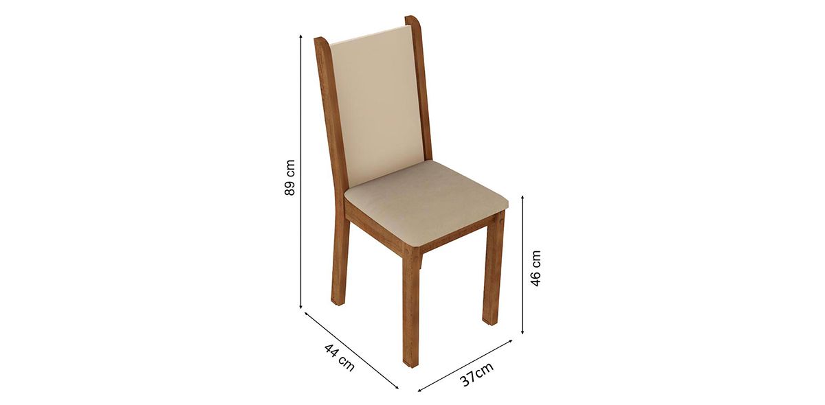 Juego de 4 Sillas Varsovia Beige