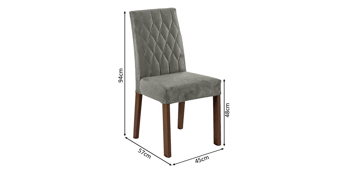 Juego de 2 Sillas Imperial Gris