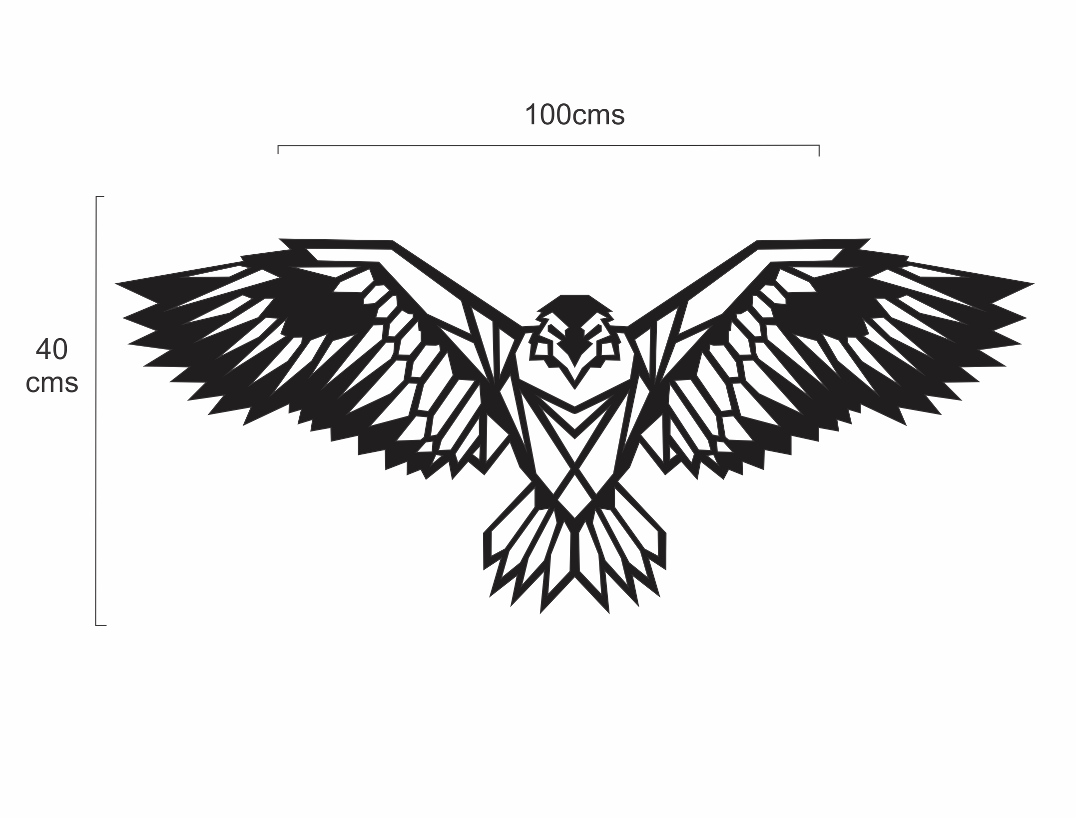 Figura Decorativa para Pared Águila Negro