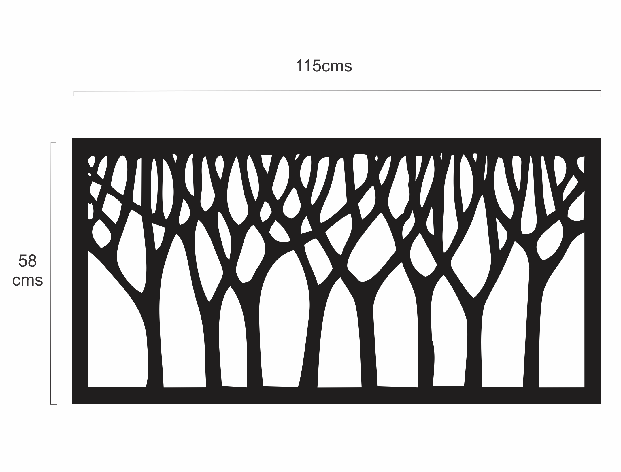 Figura Decorativa para Pared Arboleda Plata