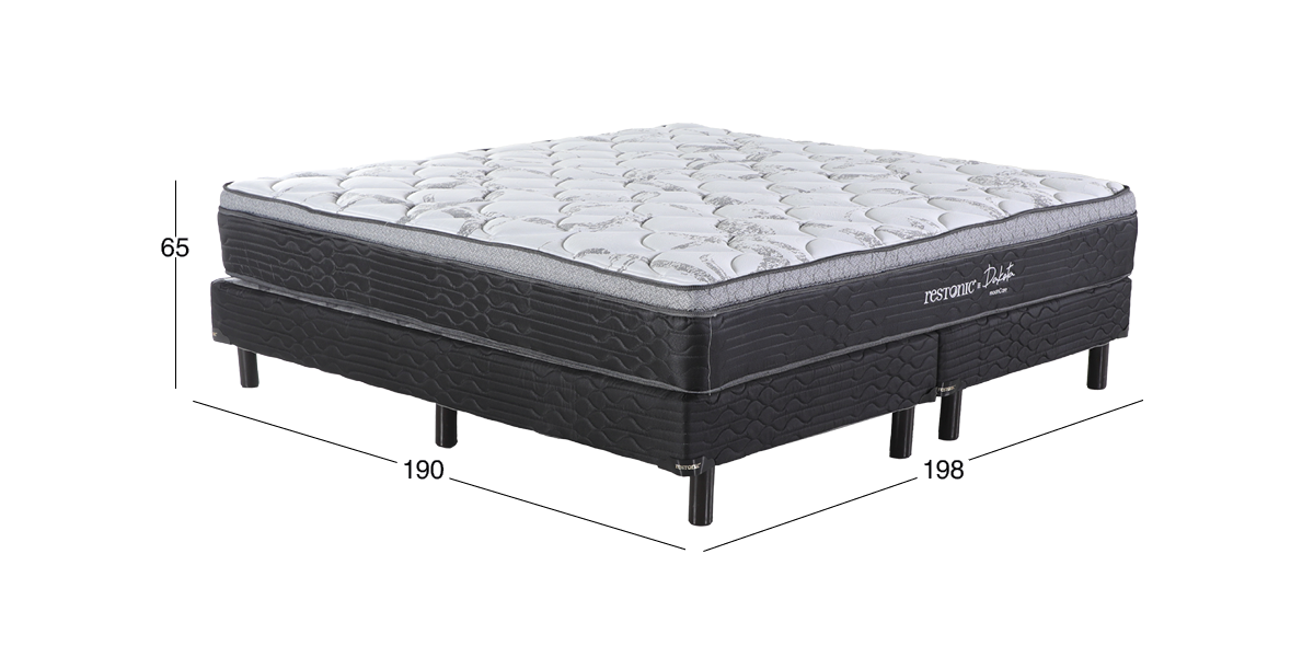 Colchón y Box Restonic King Size Dakota