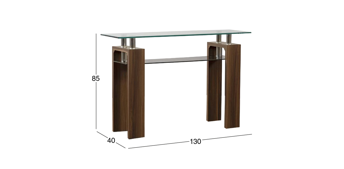 Consola Rectangular 130 cm Galeana Café