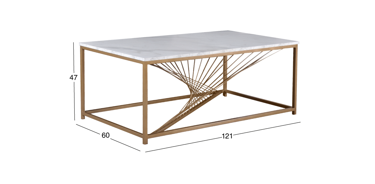 Mesa de Centro Rectangular Italo Blanco