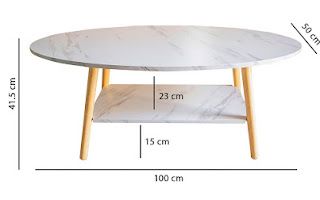 Mesa De Centro Circular Redania Blanco