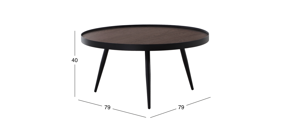 Mesa de Centro Redonda Erwin Café