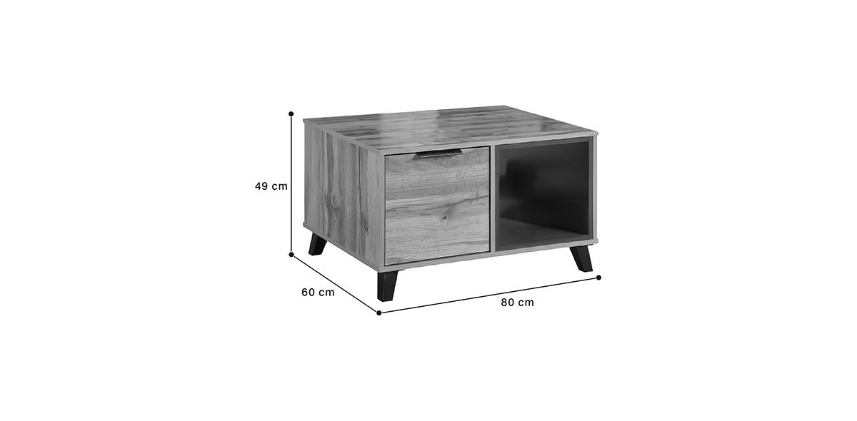 Mesa De Centro Rectangular Jyze Café