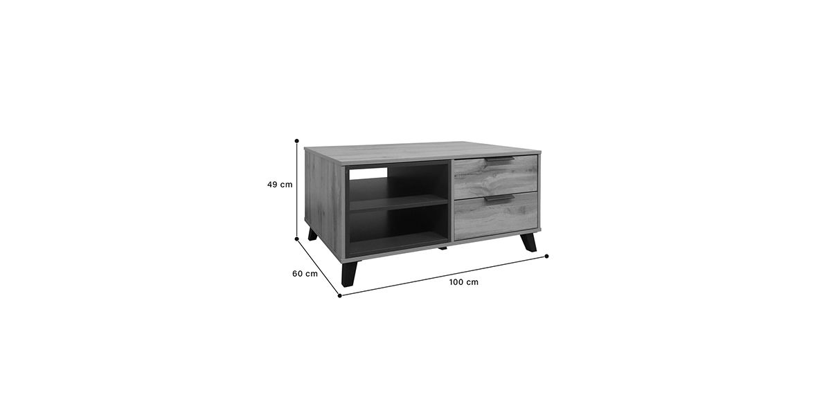 Mesa De Centro Rectangular Xylo Café