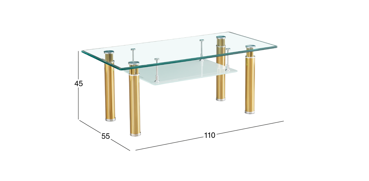 Mesa de Centro Enkel Dorado