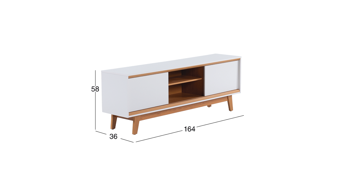 Mesa TV Atlantida Blanco