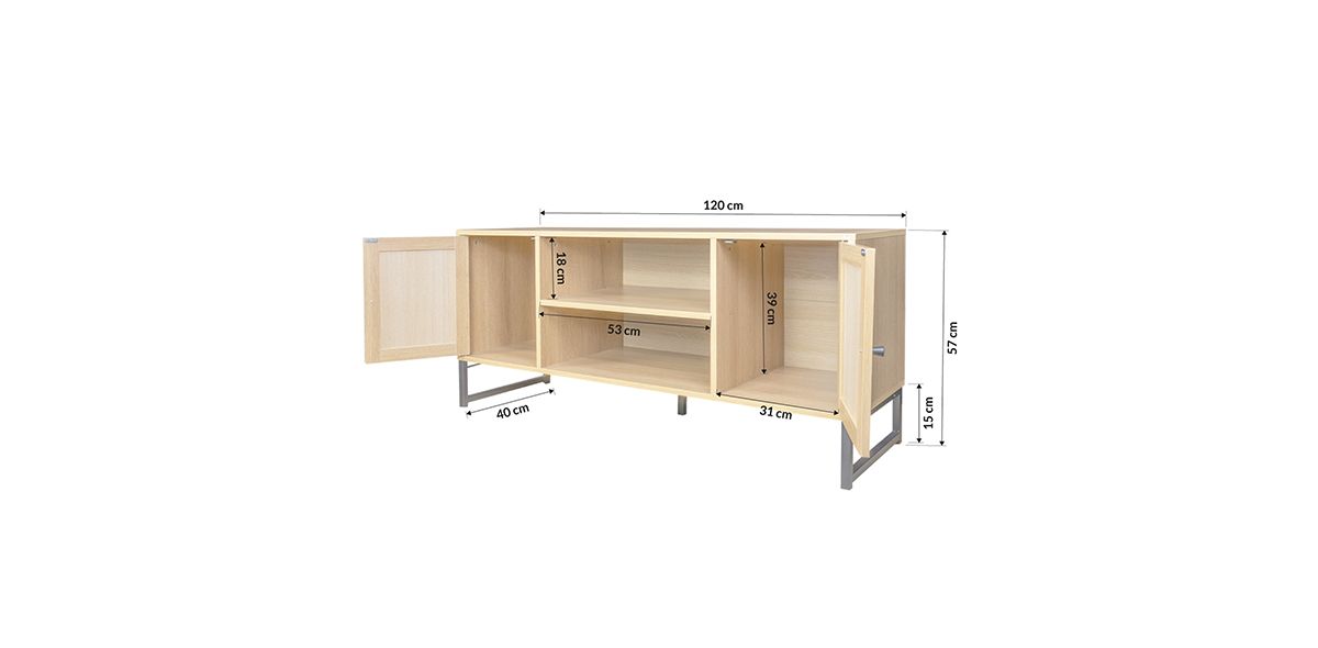 Mesa Tv Rectangular Lua Café