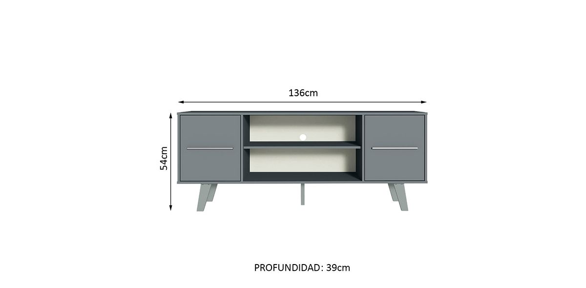 Mesa TV Copenhagen Gris