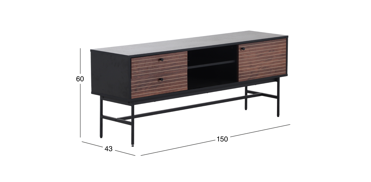 Mesa TV Piamonte Nogal