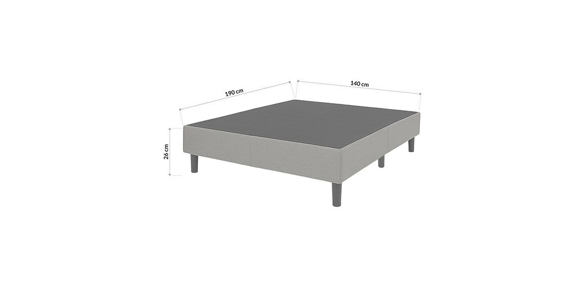 Base Cama Matrimonial Condesa Gris