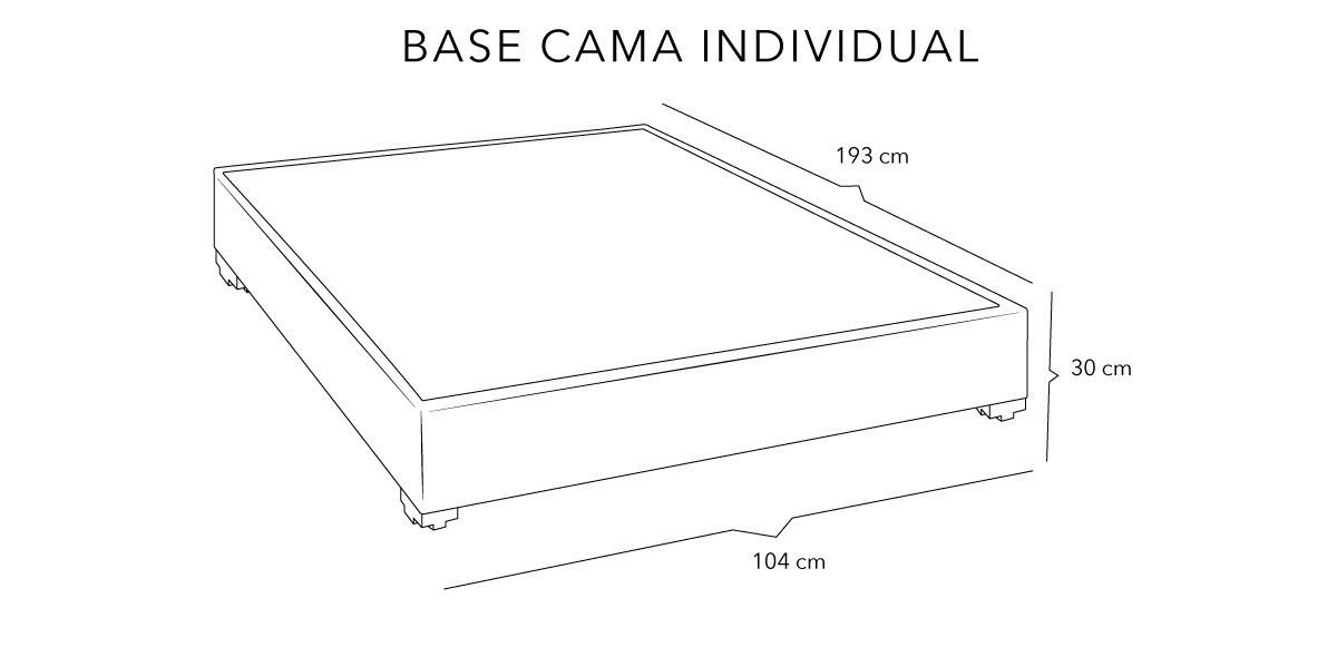 Base De Cama Individual Belt Negro