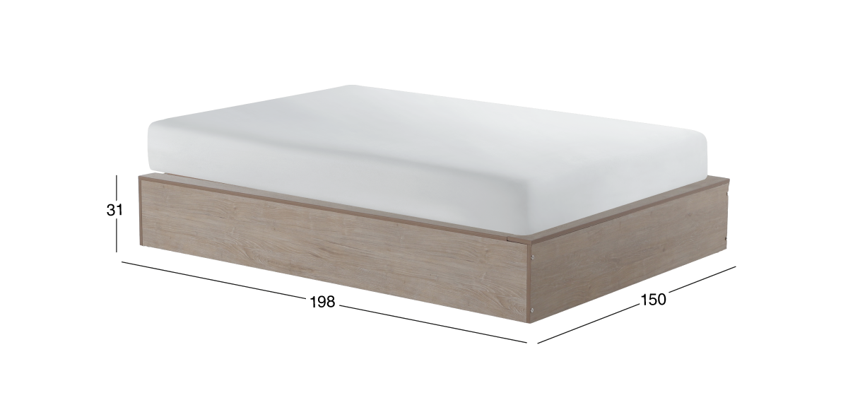 Base de Cama Matrimonial Tabata Beige