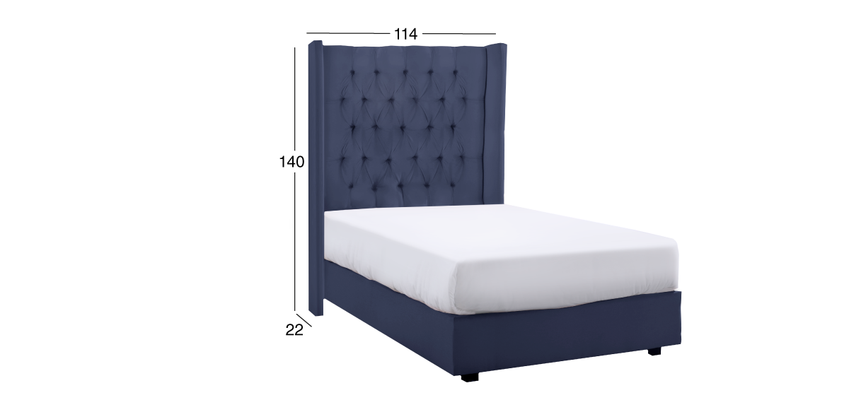 Cama Individual Valeria Azul