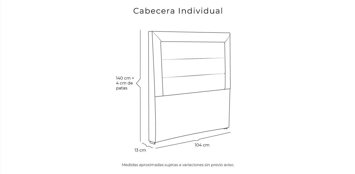 Cabecera Individual Blend Gris