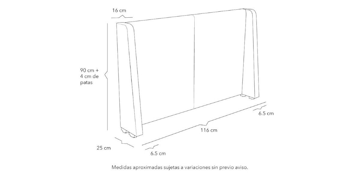 Cabecera Individual Milan Gris