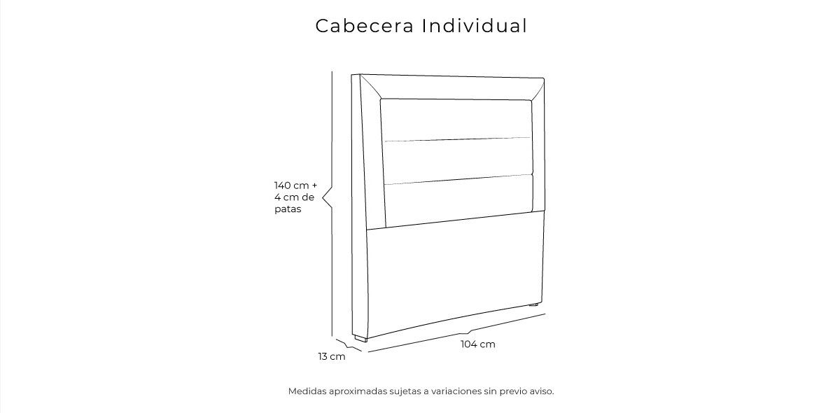 Cabecera Individual Blend Negro