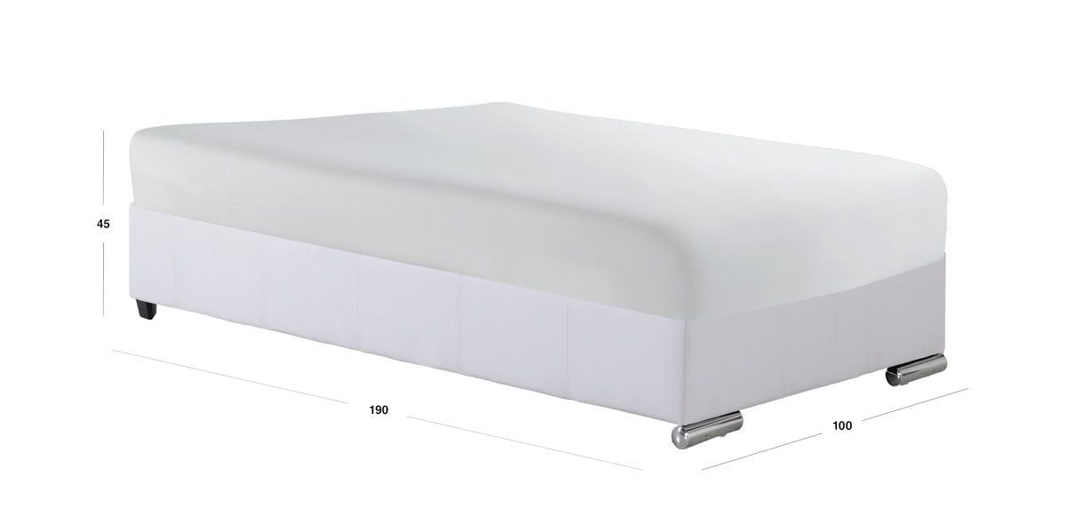 Base de Cama Individual Vielka Blanco