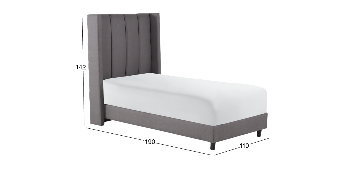 Cama Individual Sander Gris