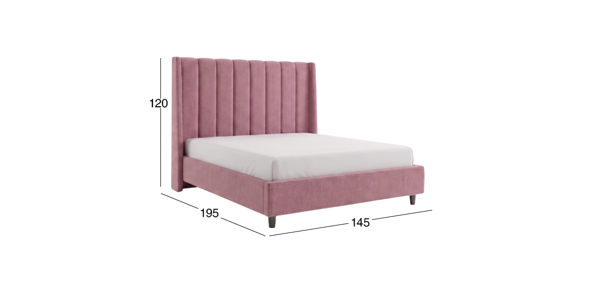 Cama Matrimonial Vittoria Hs Rosa