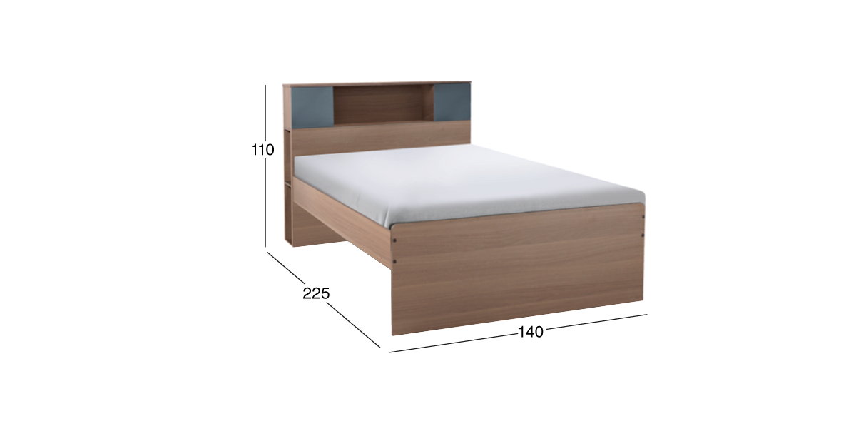 Cama Matrimonial Liloo Café 2 Piezas