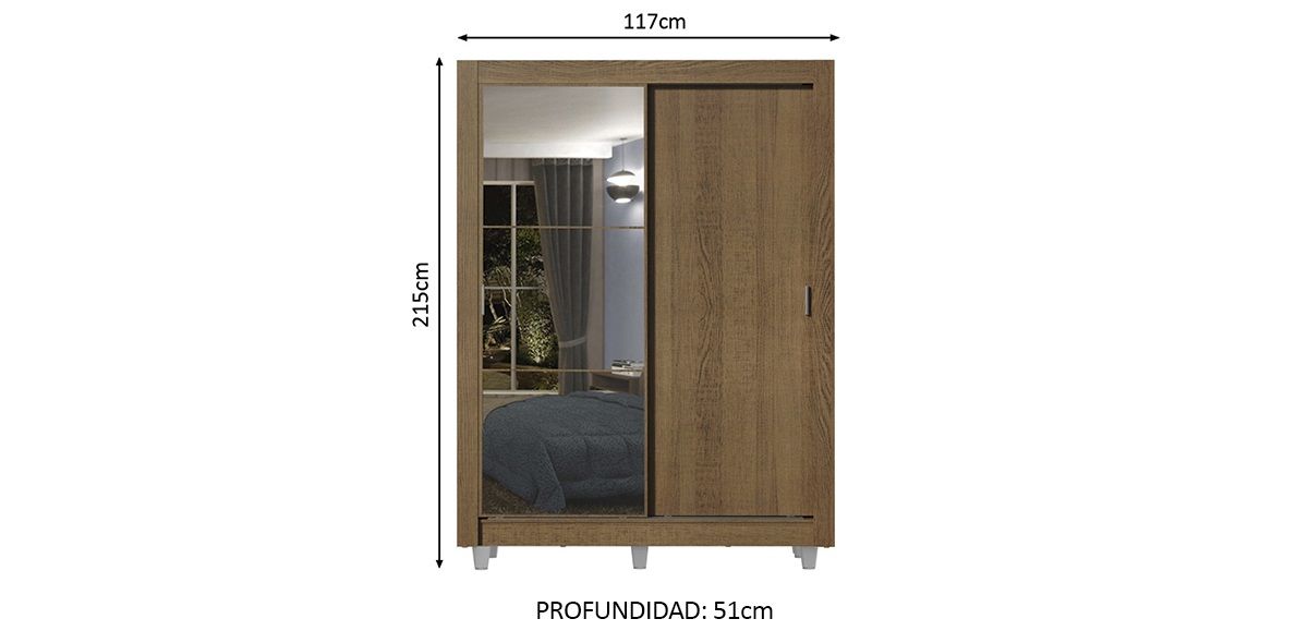 Armario 117 cm Dominic Café
