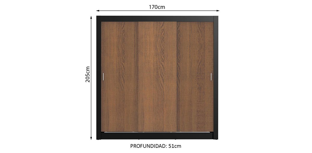 Armario con 2 Cajones Lyon Café