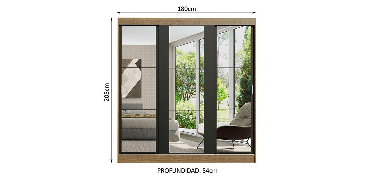 Armario Reiks Café con Negro