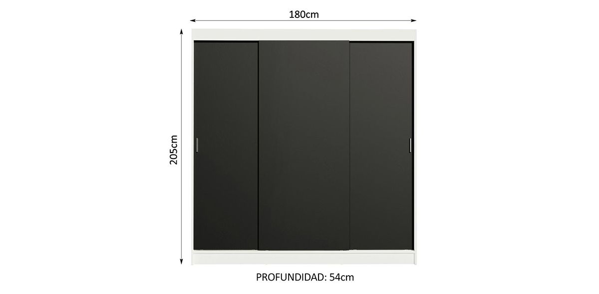 Armario Reno Blanco con Negro