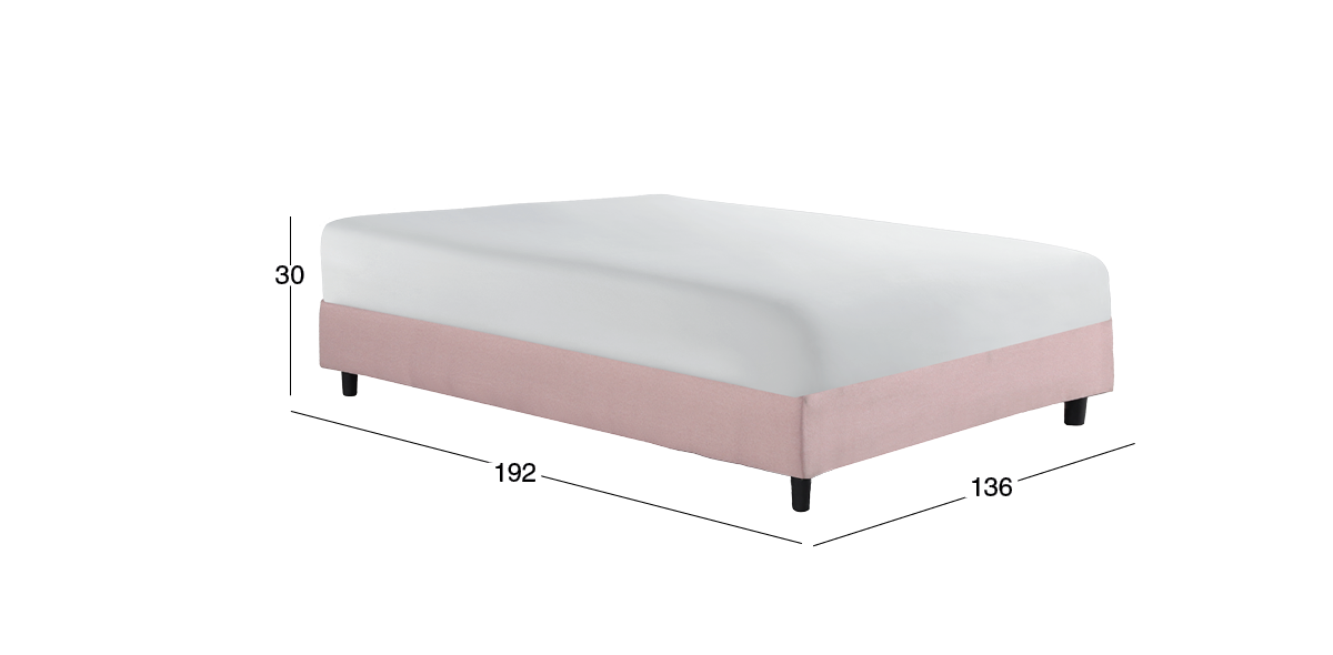 Base de Cama Matrimonial Valeria Rosa