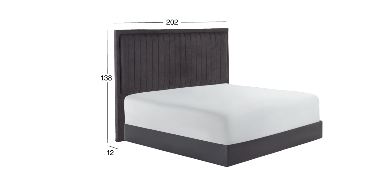 Cabecera King Size Alba Gris