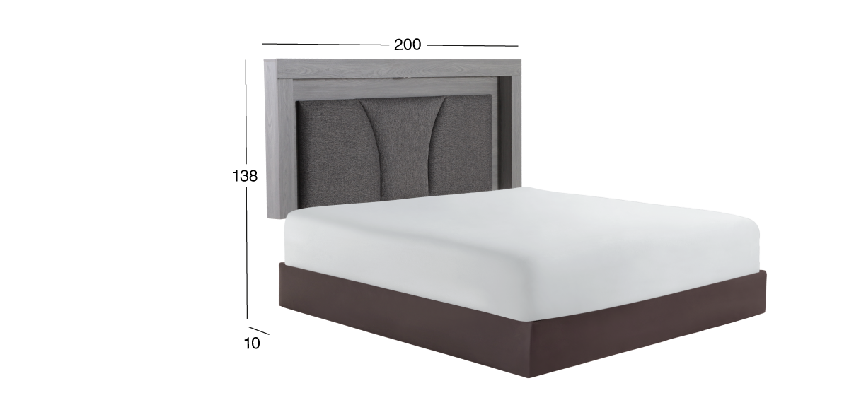 Cabecera King Size Nelly Gris