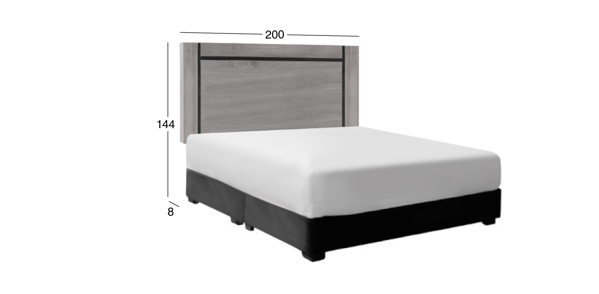 Cabecera King Size Vermont Gris