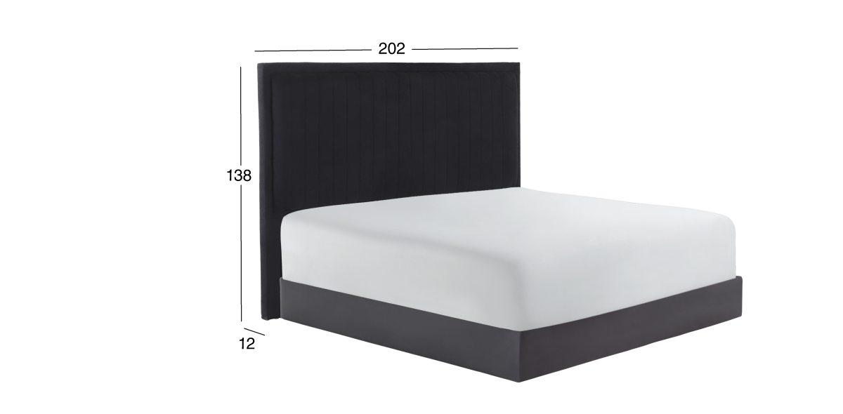 Cabecera King Size Alba Negro