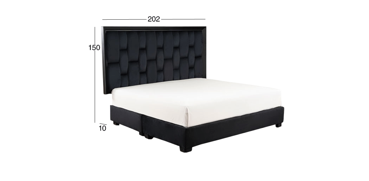 Cabecera King Size Chicago Negro