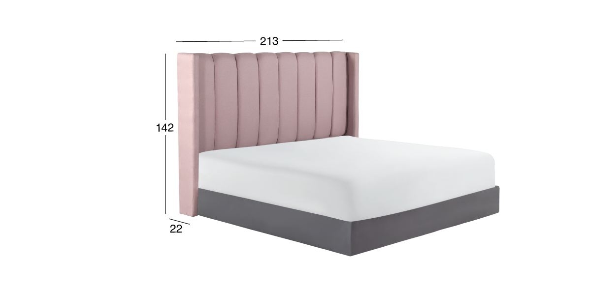 Cabecera King Size Sander Rosa
