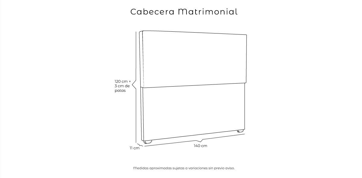 Cabecera Matrimonial Myko Azul